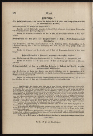 Post- und Telegraphen-Verordnungsblatt für das Verwaltungsgebiet des K.-K. Handelsministeriums 18850611 Seite: 4