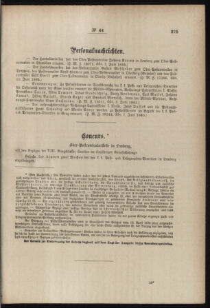 Post- und Telegraphen-Verordnungsblatt für das Verwaltungsgebiet des K.-K. Handelsministeriums 18850615 Seite: 3