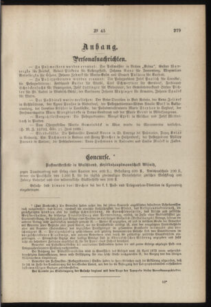 Post- und Telegraphen-Verordnungsblatt für das Verwaltungsgebiet des K.-K. Handelsministeriums 18850617 Seite: 3