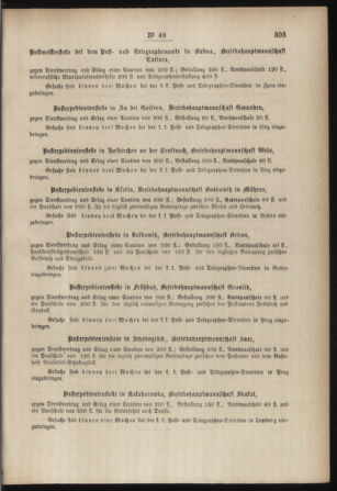 Post- und Telegraphen-Verordnungsblatt für das Verwaltungsgebiet des K.-K. Handelsministeriums 18850630 Seite: 7