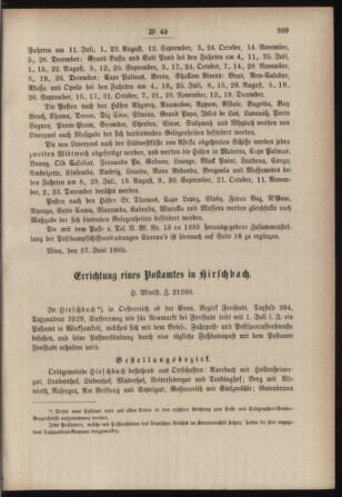 Post- und Telegraphen-Verordnungsblatt für das Verwaltungsgebiet des K.-K. Handelsministeriums 18850702 Seite: 5