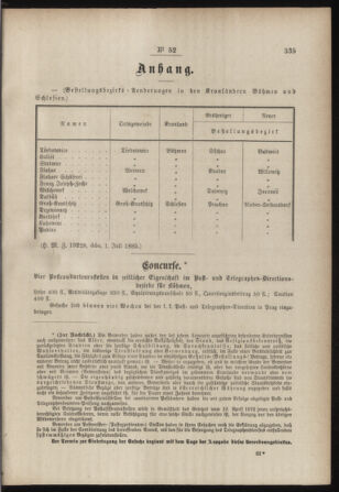 Post- und Telegraphen-Verordnungsblatt für das Verwaltungsgebiet des K.-K. Handelsministeriums 18850708 Seite: 3