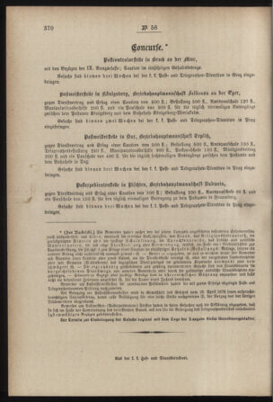 Post- und Telegraphen-Verordnungsblatt für das Verwaltungsgebiet des K.-K. Handelsministeriums 18850722 Seite: 4