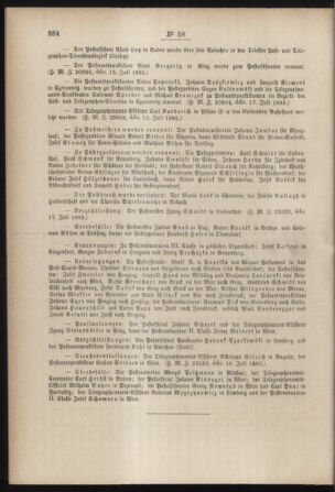 Post- und Telegraphen-Verordnungsblatt für das Verwaltungsgebiet des K.-K. Handelsministeriums 18850724 Seite: 6