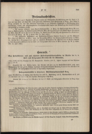 Post- und Telegraphen-Verordnungsblatt für das Verwaltungsgebiet des K.-K. Handelsministeriums 18850729 Seite: 3