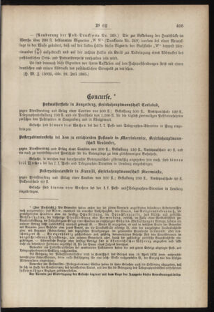 Post- und Telegraphen-Verordnungsblatt für das Verwaltungsgebiet des K.-K. Handelsministeriums 18850810 Seite: 7