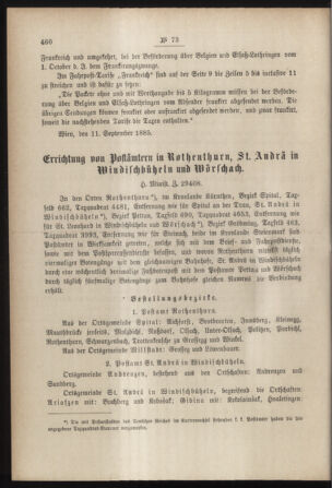 Post- und Telegraphen-Verordnungsblatt für das Verwaltungsgebiet des K.-K. Handelsministeriums 18850917 Seite: 2