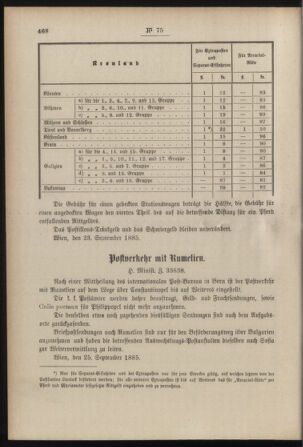 Post- und Telegraphen-Verordnungsblatt für das Verwaltungsgebiet des K.-K. Handelsministeriums 18850930 Seite: 2