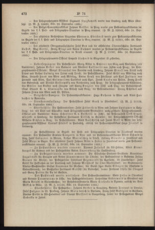 Post- und Telegraphen-Verordnungsblatt für das Verwaltungsgebiet des K.-K. Handelsministeriums 18851001 Seite: 2