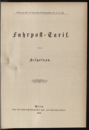 Post- und Telegraphen-Verordnungsblatt für das Verwaltungsgebiet des K.-K. Handelsministeriums 18851018 Seite: 25