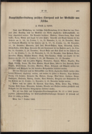 Post- und Telegraphen-Verordnungsblatt für das Verwaltungsgebiet des K.-K. Handelsministeriums 18851018 Seite: 3