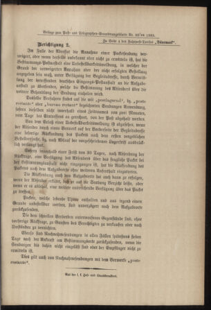 Post- und Telegraphen-Verordnungsblatt für das Verwaltungsgebiet des K.-K. Handelsministeriums 18851018 Seite: 7