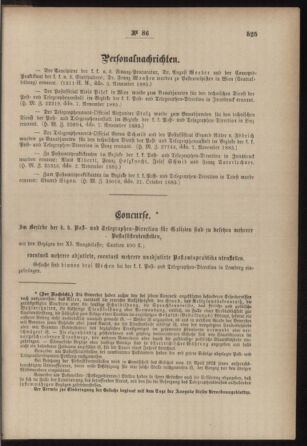 Post- und Telegraphen-Verordnungsblatt für das Verwaltungsgebiet des K.-K. Handelsministeriums 18851112 Seite: 7