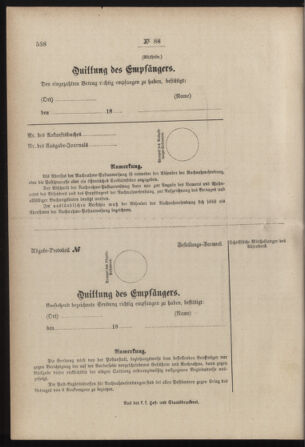 Post- und Telegraphen-Verordnungsblatt für das Verwaltungsgebiet des K.-K. Handelsministeriums 18851120 Seite: 4