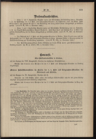 Post- und Telegraphen-Verordnungsblatt für das Verwaltungsgebiet des K.-K. Handelsministeriums 18851216 Seite: 3