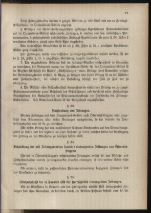 Post- und Telegraphen-Verordnungsblatt für das Verwaltungsgebiet des K.-K. Handelsministeriums 18851223 Seite: 25