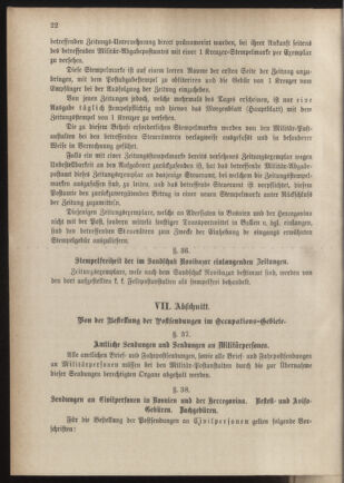 Post- und Telegraphen-Verordnungsblatt für das Verwaltungsgebiet des K.-K. Handelsministeriums 18851223 Seite: 26