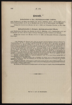 Post- und Telegraphen-Verordnungsblatt für das Verwaltungsgebiet des K.-K. Handelsministeriums 18851224 Seite: 4