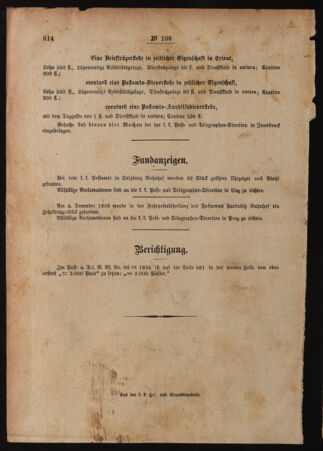 Post- und Telegraphen-Verordnungsblatt für das Verwaltungsgebiet des K.-K. Handelsministeriums 18851231 Seite: 4