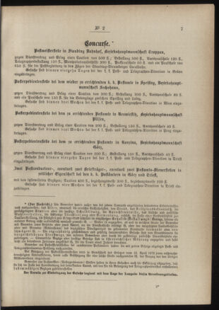 Post- und Telegraphen-Verordnungsblatt für das Verwaltungsgebiet des K.-K. Handelsministeriums 18860112 Seite: 3