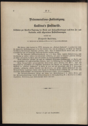 Post- und Telegraphen-Verordnungsblatt für das Verwaltungsgebiet des K.-K. Handelsministeriums 18860112 Seite: 4