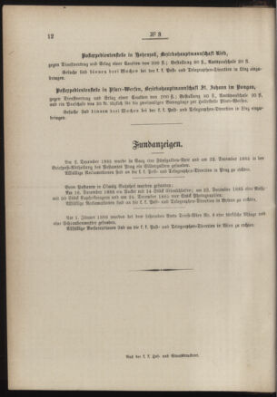 Post- und Telegraphen-Verordnungsblatt für das Verwaltungsgebiet des K.-K. Handelsministeriums 18860116 Seite: 4