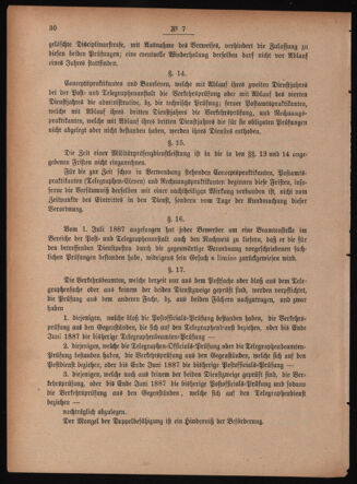 Post- und Telegraphen-Verordnungsblatt für das Verwaltungsgebiet des K.-K. Handelsministeriums 18860126 Seite: 6