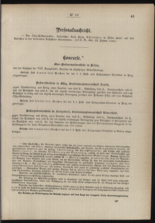 Post- und Telegraphen-Verordnungsblatt für das Verwaltungsgebiet des K.-K. Handelsministeriums 18860204 Seite: 3