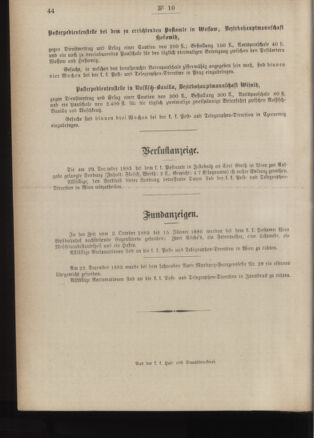 Post- und Telegraphen-Verordnungsblatt für das Verwaltungsgebiet des K.-K. Handelsministeriums 18860204 Seite: 4