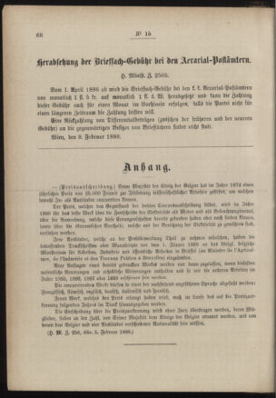 Post- und Telegraphen-Verordnungsblatt für das Verwaltungsgebiet des K.-K. Handelsministeriums 18860213 Seite: 2