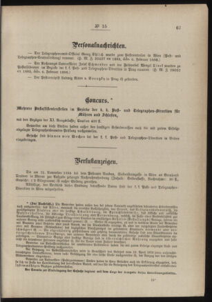 Post- und Telegraphen-Verordnungsblatt für das Verwaltungsgebiet des K.-K. Handelsministeriums 18860213 Seite: 3