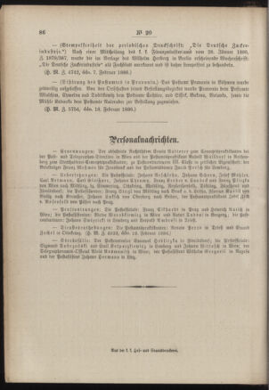 Post- und Telegraphen-Verordnungsblatt für das Verwaltungsgebiet des K.-K. Handelsministeriums 18860226 Seite: 4