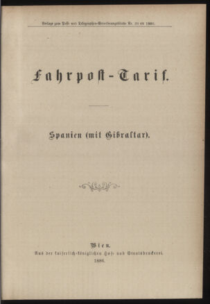 Post- und Telegraphen-Verordnungsblatt für das Verwaltungsgebiet des K.-K. Handelsministeriums 18860226 Seite: 5