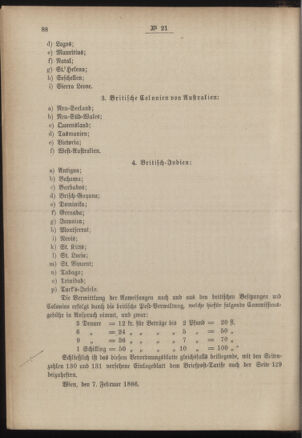 Post- und Telegraphen-Verordnungsblatt für das Verwaltungsgebiet des K.-K. Handelsministeriums 18860228 Seite: 2