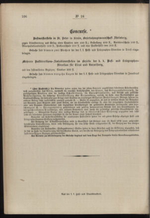 Post- und Telegraphen-Verordnungsblatt für das Verwaltungsgebiet des K.-K. Handelsministeriums 18860307 Seite: 8