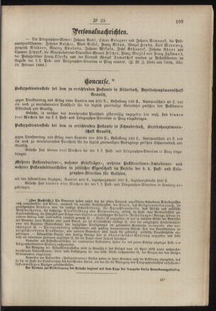 Post- und Telegraphen-Verordnungsblatt für das Verwaltungsgebiet des K.-K. Handelsministeriums 18860313 Seite: 3