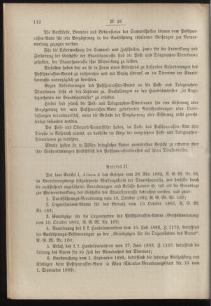 Post- und Telegraphen-Verordnungsblatt für das Verwaltungsgebiet des K.-K. Handelsministeriums 18860316 Seite: 2