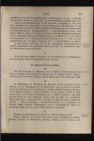 Post- und Telegraphen-Verordnungsblatt für das Verwaltungsgebiet des K.-K. Handelsministeriums 18860327 Seite: 13