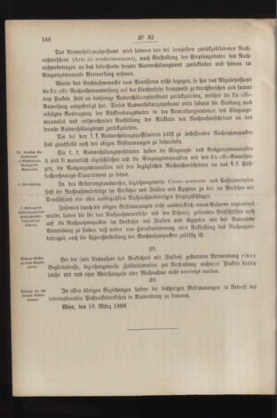 Post- und Telegraphen-Verordnungsblatt für das Verwaltungsgebiet des K.-K. Handelsministeriums 18860327 Seite: 18