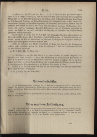 Post- und Telegraphen-Verordnungsblatt für das Verwaltungsgebiet des K.-K. Handelsministeriums 18860331 Seite: 3