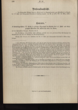 Post- und Telegraphen-Verordnungsblatt für das Verwaltungsgebiet des K.-K. Handelsministeriums 18860405 Seite: 4