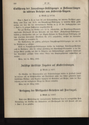 Post- und Telegraphen-Verordnungsblatt für das Verwaltungsgebiet des K.-K. Handelsministeriums 18860406 Seite: 2