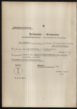 Post- und Telegraphen-Verordnungsblatt für das Verwaltungsgebiet des K.-K. Handelsministeriums 18860420 Seite: 20