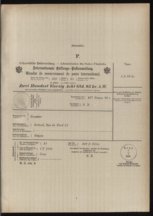 Post- und Telegraphen-Verordnungsblatt für das Verwaltungsgebiet des K.-K. Handelsministeriums 18860420 Seite: 21