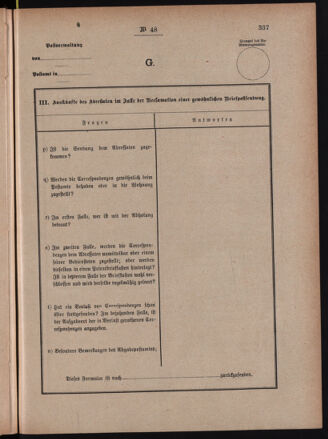 Post- und Telegraphen-Verordnungsblatt für das Verwaltungsgebiet des K.-K. Handelsministeriums 18860504 Seite: 43