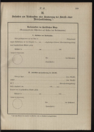 Post- und Telegraphen-Verordnungsblatt für das Verwaltungsgebiet des K.-K. Handelsministeriums 18860504 Seite: 45