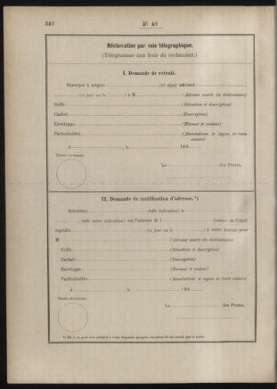 Post- und Telegraphen-Verordnungsblatt für das Verwaltungsgebiet des K.-K. Handelsministeriums 18860504 Seite: 46