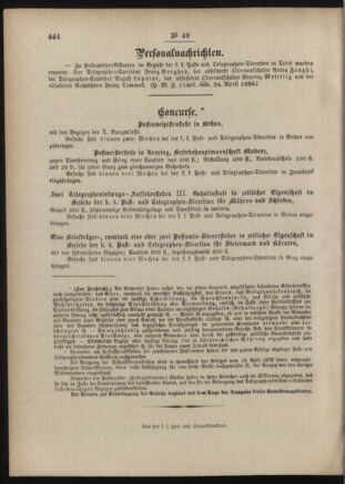 Post- und Telegraphen-Verordnungsblatt für das Verwaltungsgebiet des K.-K. Handelsministeriums 18860506 Seite: 4