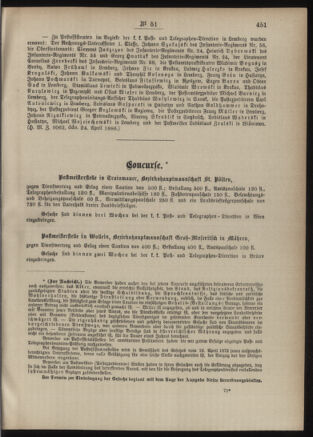 Post- und Telegraphen-Verordnungsblatt für das Verwaltungsgebiet des K.-K. Handelsministeriums 18860511 Seite: 3