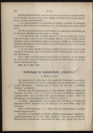 Post- und Telegraphen-Verordnungsblatt für das Verwaltungsgebiet des K.-K. Handelsministeriums 18860525 Seite: 2